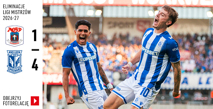 Galeria z meczu eliminacji Ligi Mistrzów: Aarhus GF - Lech Poznań